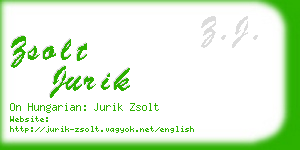 zsolt jurik business card